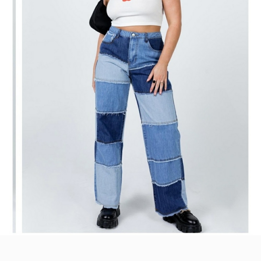 Prinses poly patchwork jeans - Picture 5 of 6